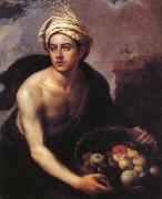 Bartolome Esteban Murillo The Shaonian Lang handheld Fruit Basket Spain oil painting artist